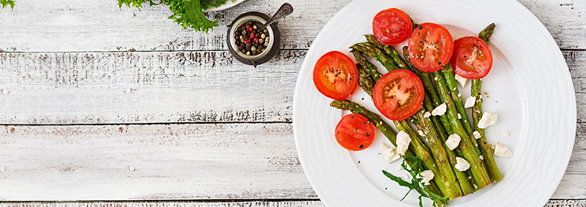 Grilled Asparagus with Basil and Tomatoes