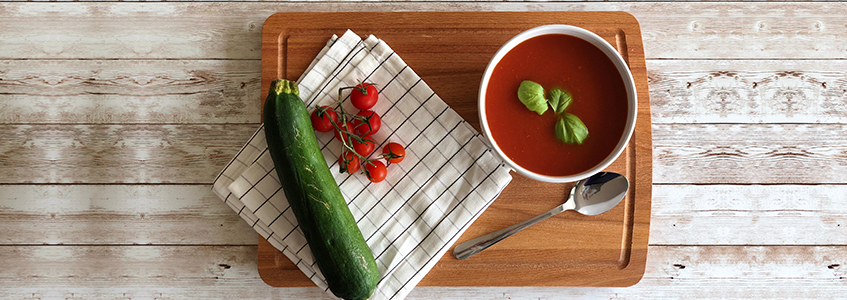 Cold Tomato and Courgette Soup 